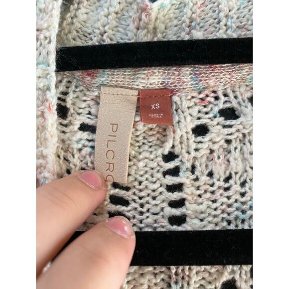 Pilcro By Anthropologie Beige Knit Longline Cardigan Sweater Size XS - Picture 3 of 5